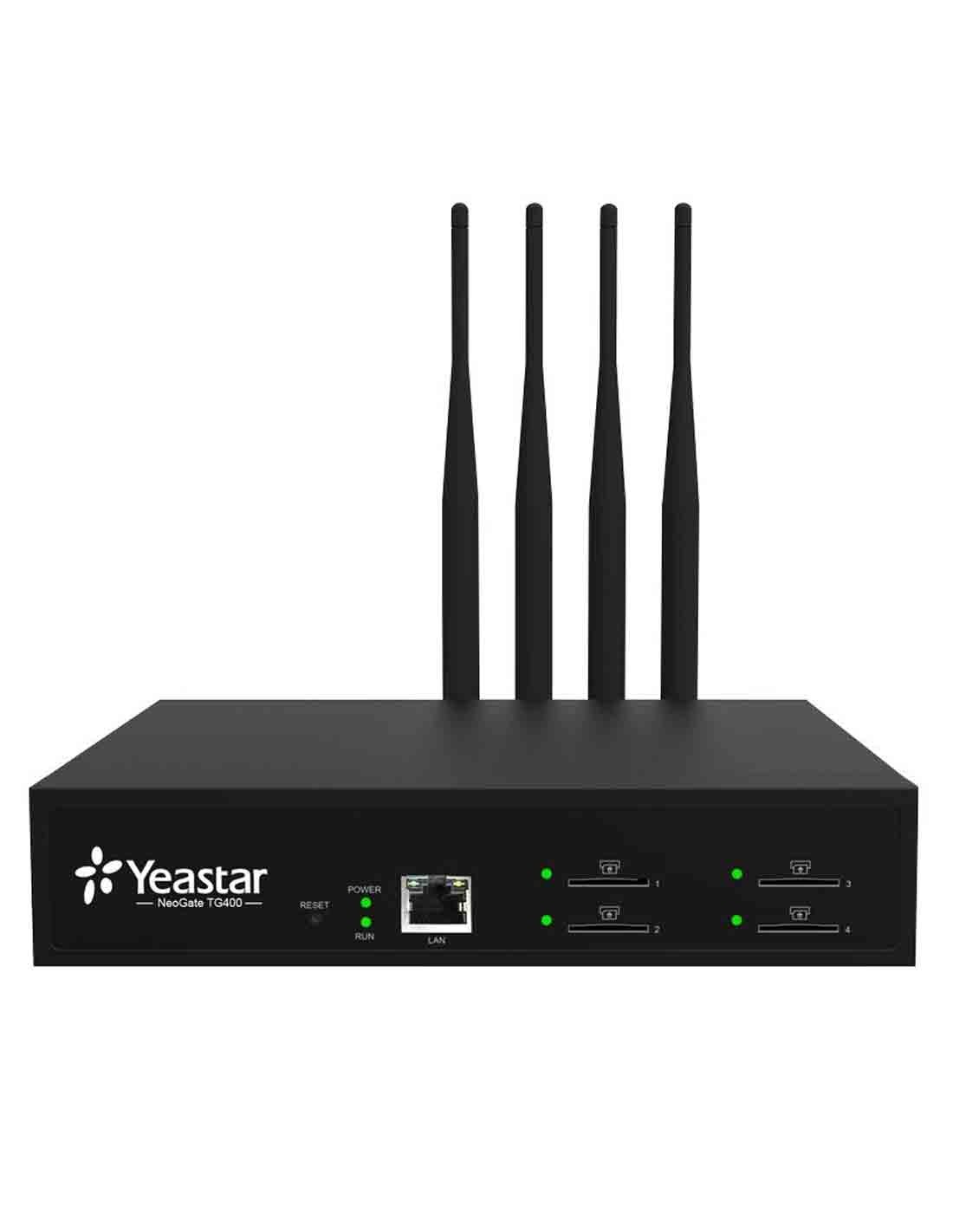 Yeastar Neogate TG400 GSM Gateway is a compact 4 channels VoIP GSM/CDMA/UMTS gateway