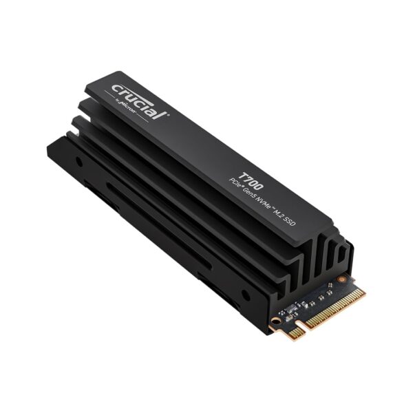Crucial T700 1TB PCIe Gen5 NVMe M.2 SSD with heatsink