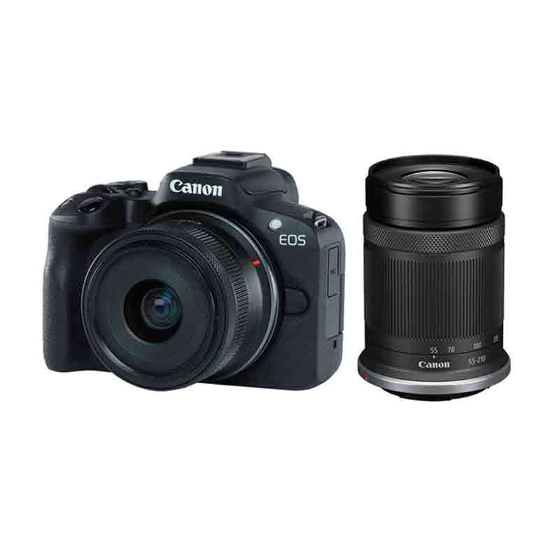 Canon EOS R50 kit with 18-45mm and 55-210mm Lenses (Black)
