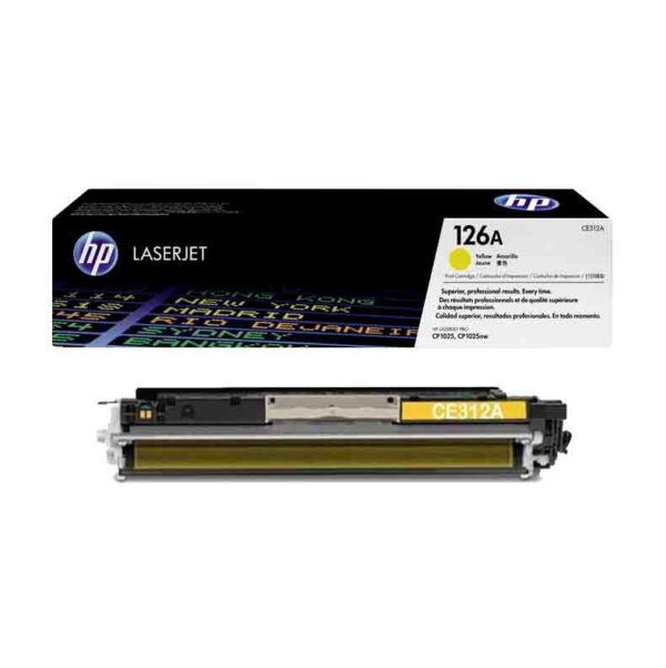 HP 126A Yellow LaserJet Toner Cartridge (CE312A)