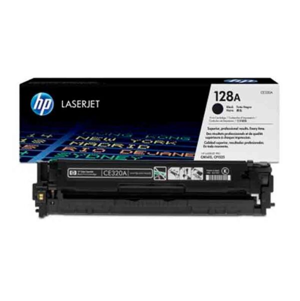HP 128A Black Original LaserJet Toner Cartridge (CE320A)