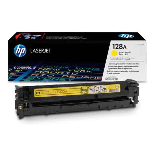 HP 128A Yellow LaserJet Toner Cartridge (CE322A)