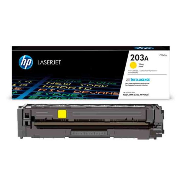 HP 203A Yellow Original LaserJet Toner Cartridge (CF542A)