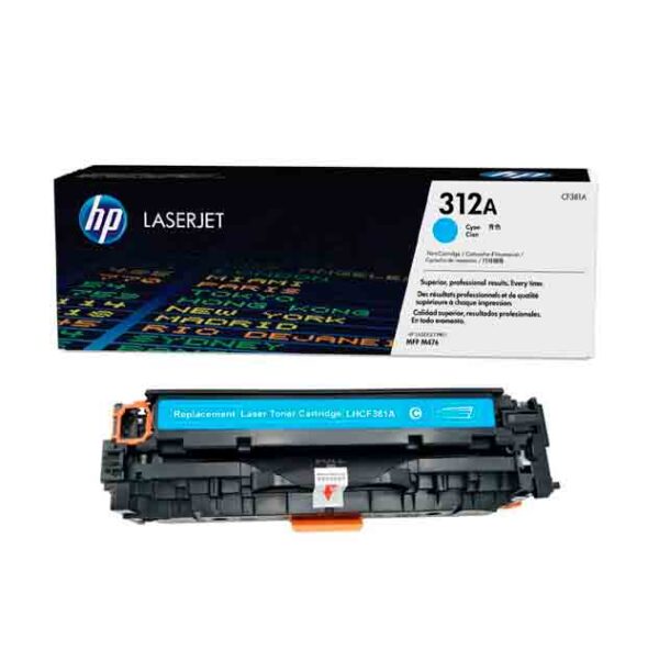 HP 312A Cyan LaserJet Toner Cartridge (CF381A)
