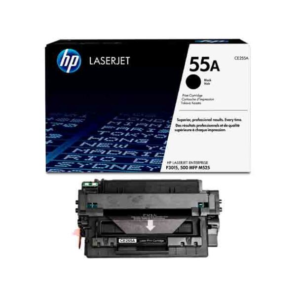 HP 55A Black LaserJet Toner Cartridge (CE255A)