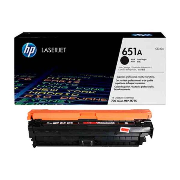HP 651A Black Original LaserJet Toner Cartridge (CE340A)