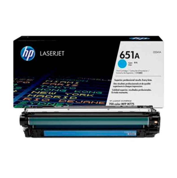 HP 651A Cyan LaserJet Toner Cartridge (CE341A)