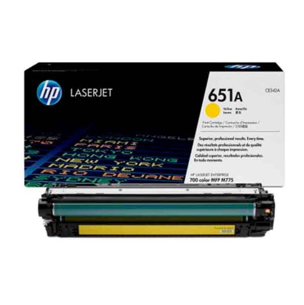 HP 651A Yellow LaserJet Toner Cartridge (CE342A)