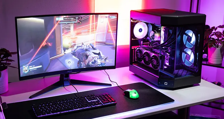 High-end liquid-cooled custom gaming desktop PC Dubai for professional rendering and simulation