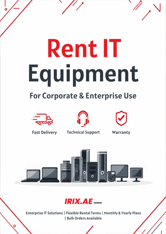 Inventory of laptops, desktops, and servers for IT Hardware Leasing & Rental Dubai services