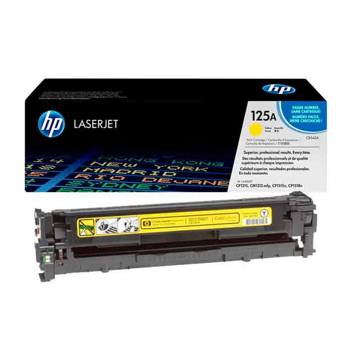 HP 125A Yellow LaserJet Toner Cartridge (CB542A)