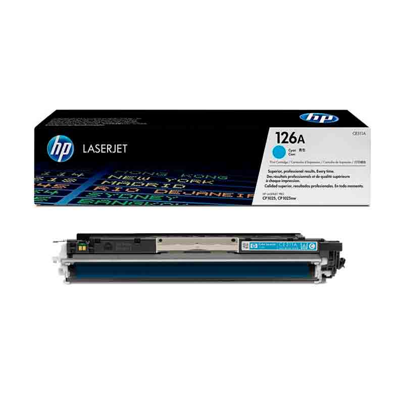 HP 126A Cyan LaserJet Toner Cartridge (CE311A)