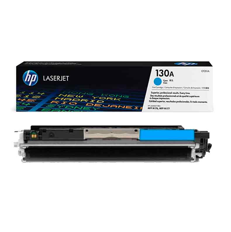 HP 130A Cyan Original LaserJet Toner Cartridge (CF351A)