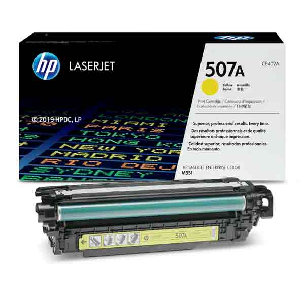 HP 507A Yellow Original LaserJet Toner Cartridge (CE402A)