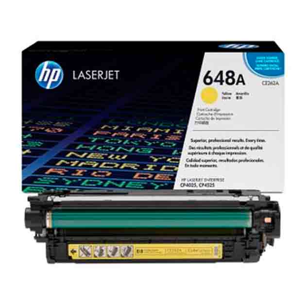 HP 648A Yellow Original LaserJet Toner Cartridge (CE262A)