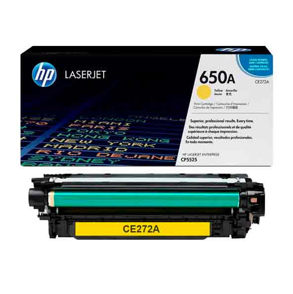 HP 650A Yellow LaserJet Toner Cartridge (CE272A)