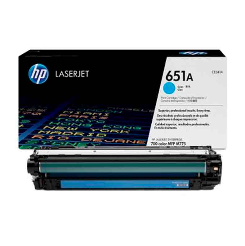 HP 651A Cyan LaserJet Toner Cartridge (CE341A)