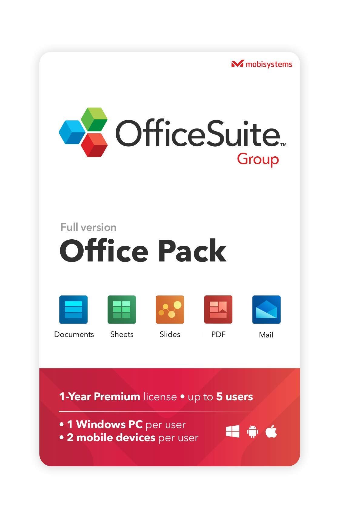 Office Suite Group 1 Year (5 Licenses)