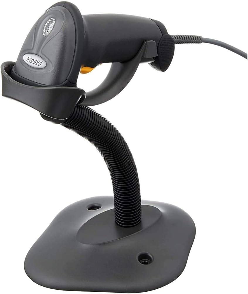 Zebra LS2208 Barcode Scanner UAE – AED 225 | IRIX Zebra LS2208 barcode scanner UAE with USB cable and stand
