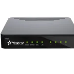 Yeastar P520: Supports 20 users, 10 concurrent calls, 50 VoIP trunks, and includes expansion slots for up to 4 FXS/FXO ports, 4 BRI ports, or 1 GSM/3G/4G channel alongside advanced P-Series software features.